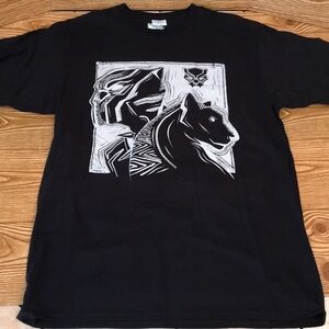 Marvel the black panther T-shirt graphic